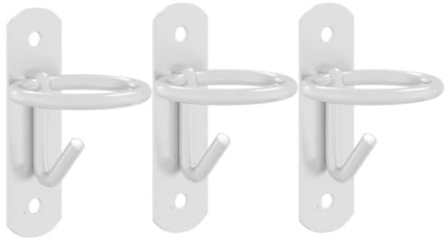 vidaXL Eimerhaken Wandmontage 3 STK., Eimerhalter mit oberem Ring, Haken für Wassereimer Pferdeeimer, Eimeraufhänger, Silbern Verzinkter Stahl