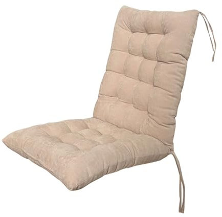 YIQIYOU Cojines para sillas Cojines Sillas Jardin, 45x100cm Cojin con Respaldo para sillones, Suave Cojines de Silla de salón, Cojín con Respaldo para Sillas de terraza(Colorear:Beige)