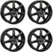 4x AUTEC Felgen Alufelgen TALLIN ECE 8.0x18 ET39 5x112 Schwarz kompatibel mit Audi S4 A8 A6 A4 Q5