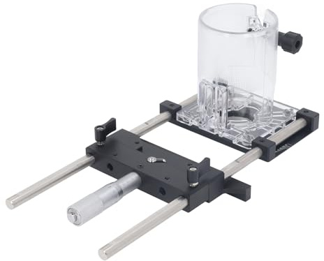 Router Fluting Jig, 0.01mm Accuracy 0 to 18mm Range 65mm Router Jig for Precise Flutes, Router Table Accessories, for Woodworking Projects, Woodworking Router Base