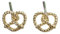 Alpenflüstern Trachten-Ohrstecker Breze mini - Damen-Trachtenschmuck, Trachten-Ohrringe, Brezel im Twist Look (gold-farben) DOR064