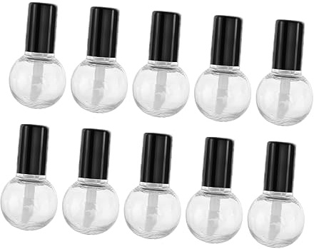 WOONEKY 10 Stück Wiederverwendbare Lippenbalsam Fläschchen aus Pet Kunststoff mit Abs Deckel Nachfüllbare 5ml Lipgloss Tuben für Selbstgemacht Lippenfarben und Geschäftsreisen