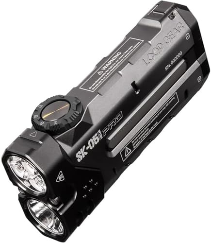 LOOP GEAR SK05 Pro Lampe de poche LED plate avec batterie externe 8000 mAh, lampe de poche latérale combinant projecteur et projecteur, 4360 lumens élevés, rechargeable,