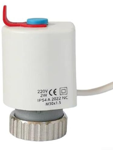 ZAMETTER Fußbodenheizung Wasserverteiler Elektrischer Heizungsaktor Elektromagnetisches Temperaturregelventil Wasserheizung Flachkopfaktor