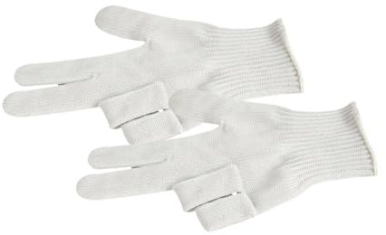 OSALADI Schnittfeste Handschuhe Schutzstufe 5, Weiß, 2 Stück