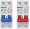 SAYTAK Disjoncteur,Interrupteur Différentiel Disjoncteur différentiel 2P 6KA Type A 10A 16A 32A 40A 63A 30mA avec Protection Contre Les surintensités et Les fuites(2P Type AC 220V,10A)