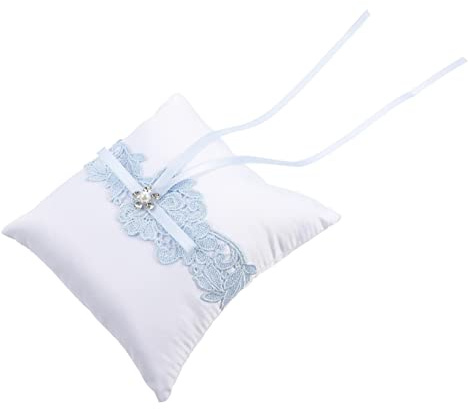 Cabilock 1Stück Ehering Ringkissen Schleife Romantisches Design für Hochzeiten Langlebig für Brautpaare und Besondere Anlässe