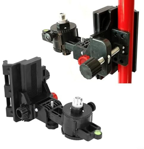 JGmotorfi Fine Tuning Bracket Level Tool Adapter, 360 Degree Rotation Telescoping Pole Cradle Head,For Telescopic Pole Holders(B)