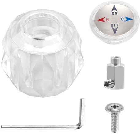Goktvai RP41661 Shower Handle Replacement for Delta Peerless, Acrylic Shower Knob Replacement Kit with Connector Screw Wrench Bathtub Faucet Handle Compatible with Delta Peerless