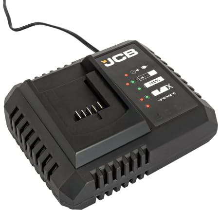 JCB Professional 18V 9A Super Fast Charger for JCB 18V Lithium-Ion Batteries High-Speed Pro Charging with LED Indicators - 2 Years Warranty