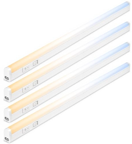 NCC-Licht 4 x LED Unterbauleuchte Lightbar Connect Linex 86cm, 15 Watt 1650 Lumen, CCT Lichtfarbe einstellbar, erweiterbar mit bis zu 12 Leuchten, für Küche Regal Schrank und Werkstatt