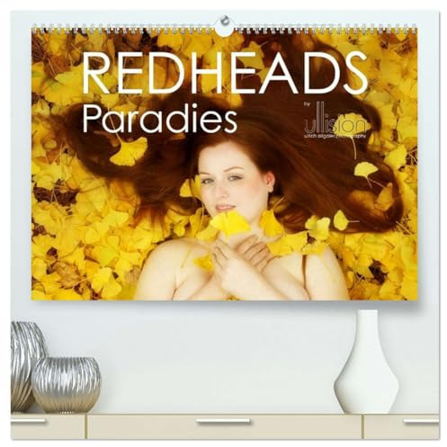 REDHEADS Paradies (hochwertiger Premium Wandkalender 2026 DIN A2 quer), Kunstdruck in Hochglanz: sinnlich - schön – sehnsuchtsvoll; Monatskalender im Paradies roten Haares (CALVENDO Erotik)