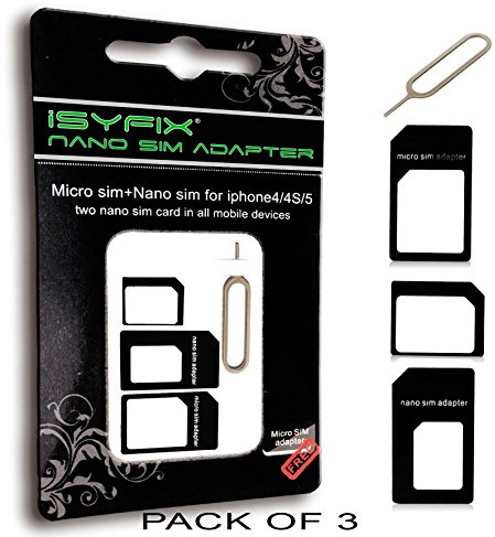 iSYFIX 3X Pack SIM Card Adapter