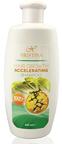 100% natürliches Haarwuchs-Shampoo mit Jojobaöl, Arganöl, Feuchtigkeitsspendende, anregende und verdickende Kräuteressenzen. Verhindert trockene Kopfhaut, 400 ml.