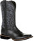 Stivali da Cowboy da Uomo Vintage Stivali Western Quadrato Testa Ricamo Modello Stivali a metà Polpaccio Antiscivolo Patchwork Stivali da Equitazione Lavoro Escursionismo 38-48 (42,Nero)
