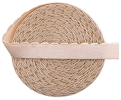 Bristlegrass Elastisches Band zum Nähen, 1,27 cm, 2 Yard, hautfarbene, elastische Bänder zum Nähen, Bund, Hosen, Taille, nacktes Strick, elastisches (2Y 1,27 cm Nude)