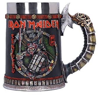 Nemesis Now Iron Maiden Senjutsu Chope Senjutsu en résine grise sous licence officielle Iron Maiden avec insert amovible moulé dans la résine de qualité supérieure peinte à la main