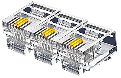 VIVOCH 100 Pcs RJ11 6P2C Telephone Connectors, RJ11 6P2C Telephone Modular Plugs