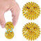 2 Stück Igelball Metall Akkupressurbälle, 32 mm Skill Ball, Akupressur Ball Magnetischer Massageball, Magnetic Akupressurball für Stress Relief oder Massage (Gold)