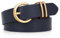 JasGood Damen Ledergürtel für Jeans Hosen Kleider Mode Goldschnalle Damen Leder Gürtel,Navy blau,120cm