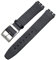 FRSWEQY Lederarmband, weiches Armband, 17 mm, handgefertigtes Lederarmband, passend for Swatch-Armband, Leder, schwarz, braun, Uhrenarmband(Black)