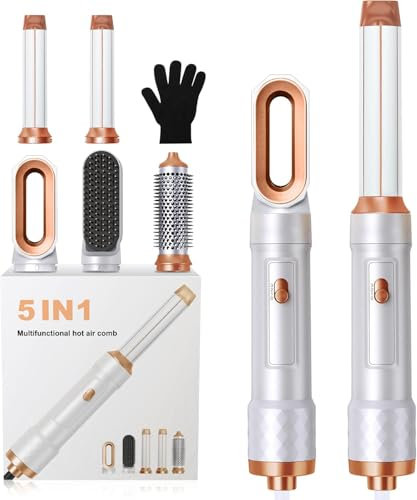 5 in 1 Airstyler, UKLISS Hair Dryer Brush with Automatic Hair Wrap Curler, Thermal Brush, Hot Air Brush, Multistyler Blow Dryer for Styling, Gifts Set for Women Volume, Curls, Smooth, Dry & Style