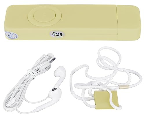 ZASCHMOY MP3 Player with 8GB RAM and 64GB Expandable USB Flash drive; Supports OTG; HiFi Lossless Audio quality; Portable Music Player. (Yellow)