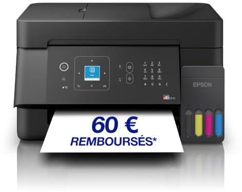 Epson EcoTank ET-4900 | Wi-Fi und Ethernet | A4 | Drucken, Kopieren, Scannen, Faxen | LC-Display | Automatischer Dokumenteneinzug für 30 Seiten | Kompakt | Enthält Tinte für bis zu 3 Jahre