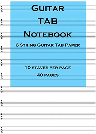 Guitar Tab Notebook: 6 string guitar TAB paper