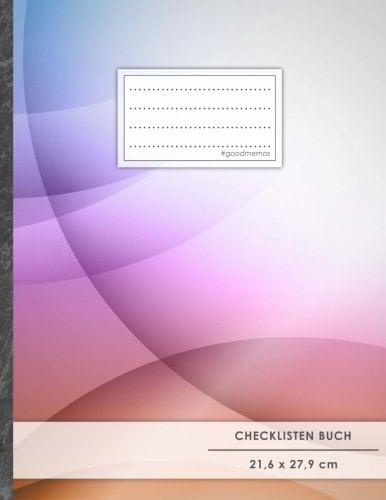 Checklisten-Buch: DIN A4 • 70+ Seiten, Soft Cover, Register, Moderne • #GoodMemos • 18 Checkboxen + Platz für Notizen/Seite (inkl. Register mit Datum uvm.)