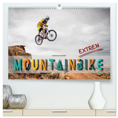 Mountainbike extrem (hochwertiger Premium Wandkalender 2026 DIN A2 quer), Kunstdruck in Hochglanz: Mountainbiking, Trendsportart mit viel Potential für Nervenkitzel. (CALVENDO Sport)