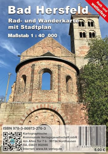 Bad Hersfeld: Rad- und Wanderkarte mit Stadtplan (reiß- und wetterfest)