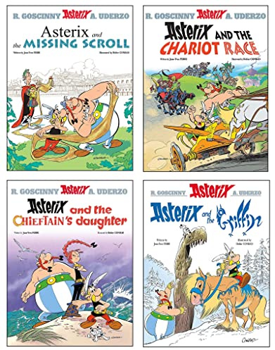 Asterix Series 8 Collection 4 Books Set (Book 36-39) (Asterix and The Missing Scroll, Asterix and The Chariot Race, Asterix and The Chieftain's Daughter & Asterix and the Griffin)
