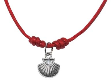 Jakobsmuschel Satinarmband (rot)