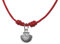 J[B] Bracelet en satin avec Coquille Saint-Jacques – rouge