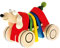 Mertens Ziehtier, Nachziehspielzeug, (Holzspielzeug ab 1 Jahr, Lernspielzeug in lustigem Hundedesign, begleitet Kinder bei ihren ersten Schritten, aus robustem Holz, Maße ca. 19x10x11 cm), Mehrfarbig