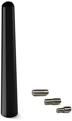Navitec24 Antennenstab Kurzstab Tuning Autoantenne Universal Radio FM AM DAB DAB+ Dachantenne Auto kurz schwarz (9 cm)