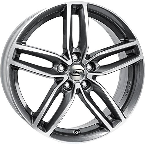 Alufelgen MIM Athletic 7,5 x 17 5 X 100 ET38 Graphite glänzend Diamantschliff