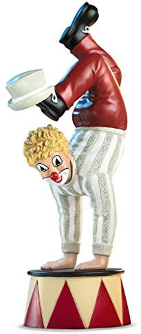 Gildeclown Gilde Deko Figur Clown - Artist im Zirkus - kleine Skuptur zum Sammlen Dekoration Vitrine Wohnzimmer - Mehrfarbig - Höhe 19 cm