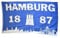 Flaggenfritze Fahne/Flagge Hamburg 1887 Silhouette + gratis Sticker
