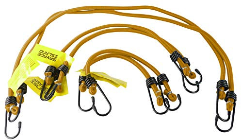 Savage Island Elasticated Bungees Cords Bungee Military Army Basha Straps Variety Pack - 2 x 12, 2 x 18 + 2 x 30 (Orange)