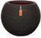 Capi Europe - Vase Boule Rib NL - 62x48 - Noir - Ouverture Ø40 - Pot pour Une Utilisation à l'intérieur et à l'extérieur - Incassable - 100% Recyclable - KBLR271