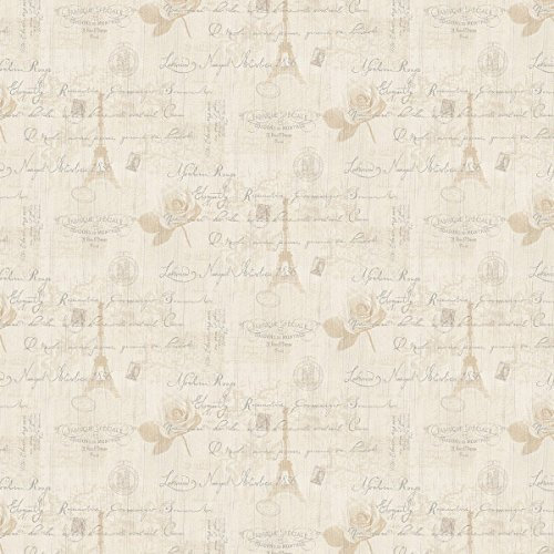 MyTinyWorld Pack of 5 Dolls House Beige Vintage French Themed Wallpaper Sheets