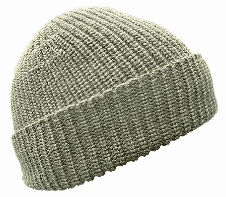 Blauer Peter - Strickmütze - Merino - Uni - 10 Farben, Farbe:Beigemeliert