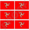 ISLE von MAN Manx Flagge TT RENNEN Großbritannien UK 40mm Mobile, Handy Vinyl Mini Aufkleber, Abziehbilder x6 Stickers