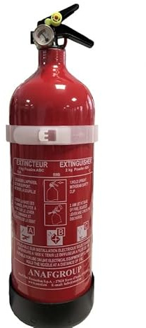 Extincteur 2Kg Poudre ABC NF livré avec support