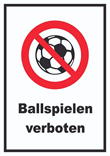 HB-Druck Ballspielen verboten Schild A5 (148x210mm)