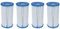 Bestway 58012E Tipo III/A Bomba de filtro de piscina al aire libre Reemplazo de cartucho de 4.2 x 8 pulgadas, uso en bombas de filtro de 500/800/1500 galones, paquete de 4