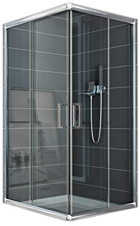 Idralite Box Mampara de Ducha Rectangular 70x100 H185 Transparente 6mm Mod. Alabama