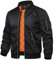 TACVASEN Herren Bomber Blouson Herbstjacke Warme Jacke Sportjacke Freizeit Outdoor Casual Laufjacke Full Zip (S, Schwarz)